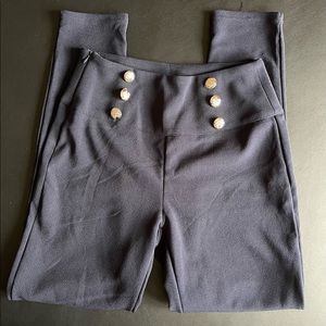 Dressy gold buttons pants